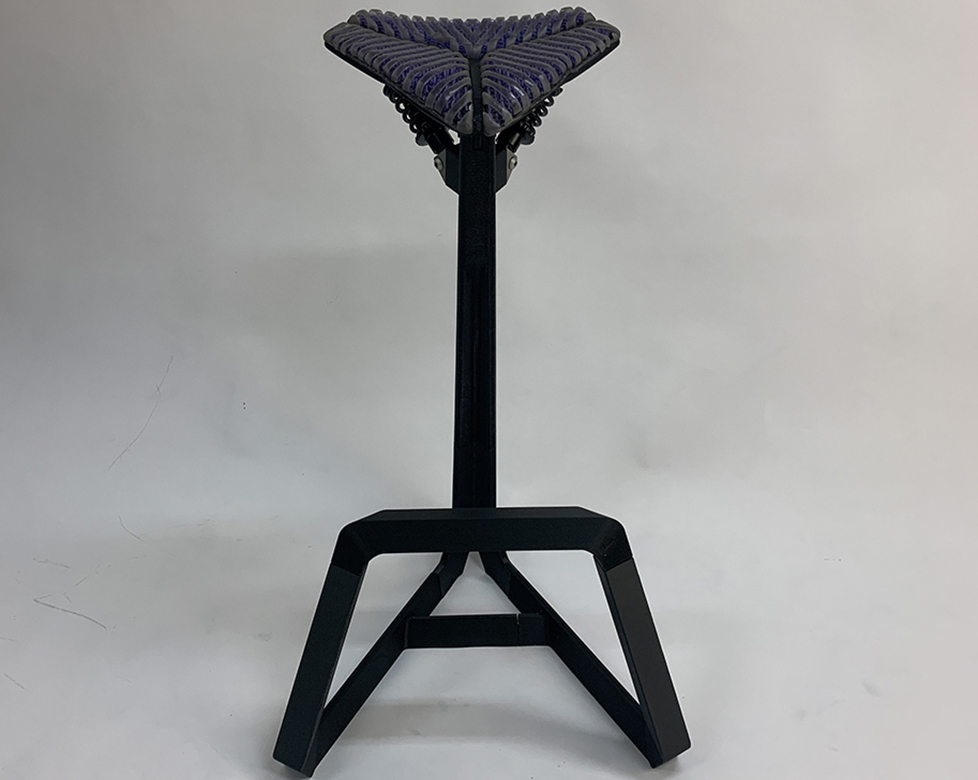Chair made of flexible loop stitch structure